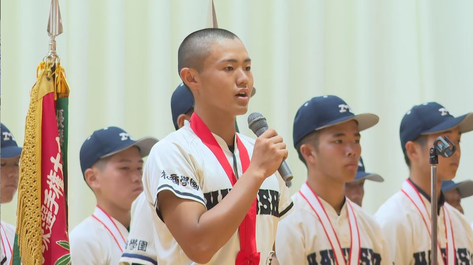 【夏の高校野球 長野】聖地・甲子園へ「思いを背負って戦う」松商学園ナインの壮行会　全国大会は8月5日開幕
