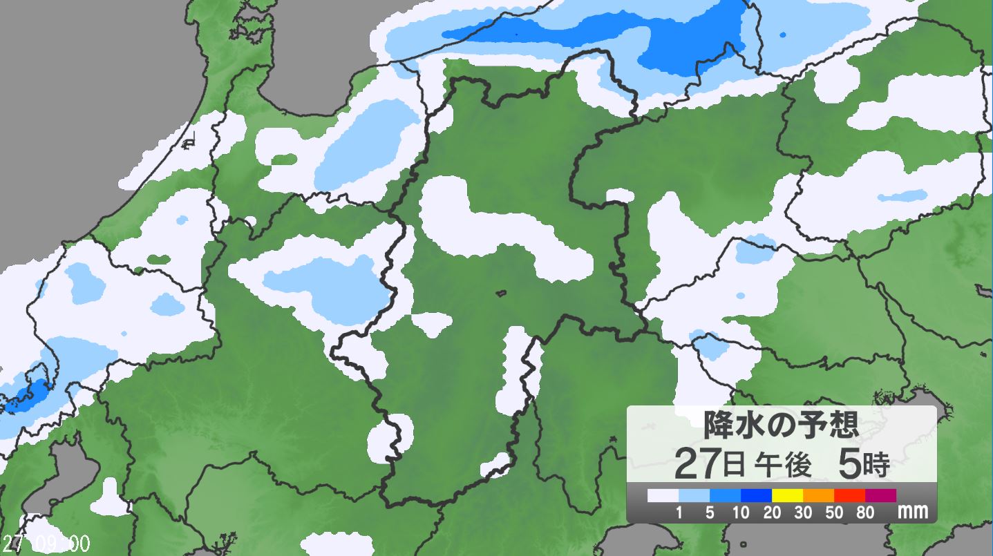 大気の状態が非常に不安定　長野県は8月27日昼前から夜遅くにかけ落雷や竜巻、降ひょう、急な強い雨に注意