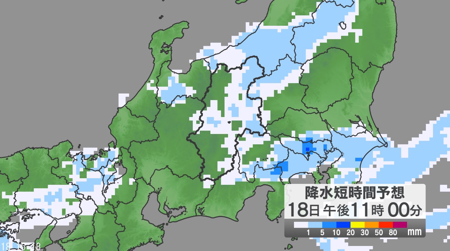 関東甲信地方では「警報級の大雨」の可能性　 18日夜遅くにかけて雷を伴った激しい雨の降る所がある見込み　落雷や竜巻などの激しい突風、降ひょうにも注意