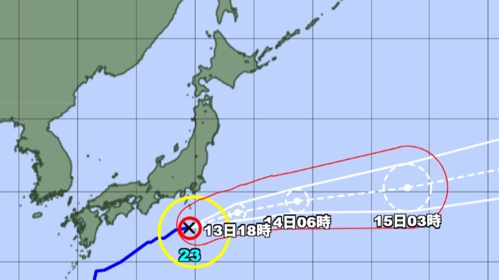 【台風情報】台風23号　今後の進路予想は　13日昼前にかけて強い勢力を維持し伊豆諸島にかなり接近する見込み　厳重に警戒を　気象庁の発表