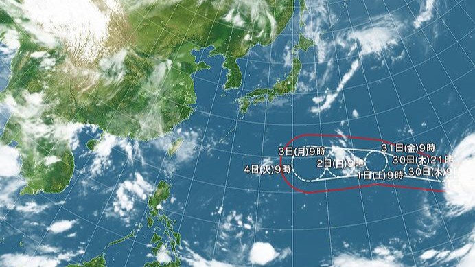 【台風情報】台風13号の今後の進路予想は　「猛烈な」勢力に発達　8月4日は「非常に強い」勢力で小笠原近海へ進む予想