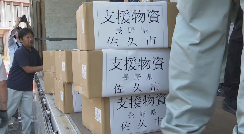 熊本の被災地へ　長野県内からも支援の動き　八代市にペットボトルの水、おむつなど支援物資送る　県庁や合同庁舎に義援金箱　8月2日から県や市町村の職員を派遣