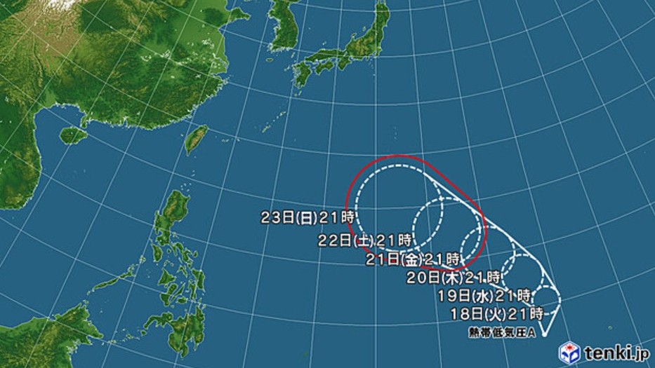 【台風情報】熱帯低気圧「台風のたまご」の進路予想は　24時間以内に台風に発達する可能性　トラック諸島近海をゆっくり西へ
