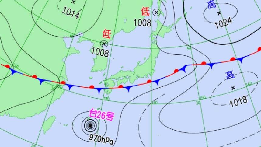 【台風情報】台風26号の今後の進路予想　29日にかけて「非常に強い」勢力で沖縄地方や奄美地方に接近する見込み